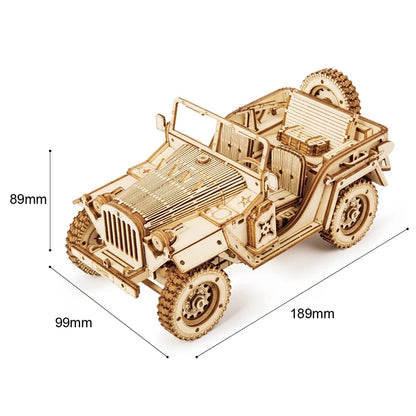 3D Wooden Army Jeep Puzzle