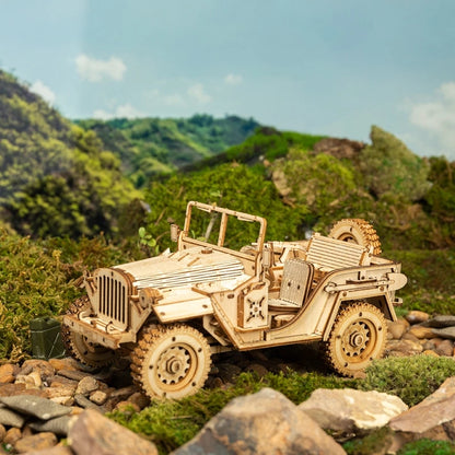 3D Wooden Army Jeep Puzzle