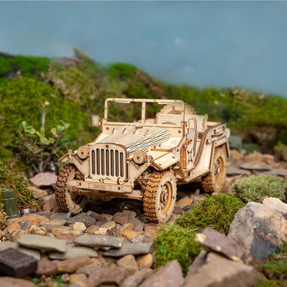 3D Wooden Army Jeep Puzzle