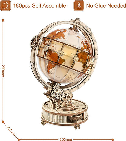 Luminous 3D Wooden Model Globe