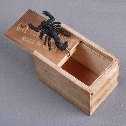 Prank Spider Wooden Scare Box