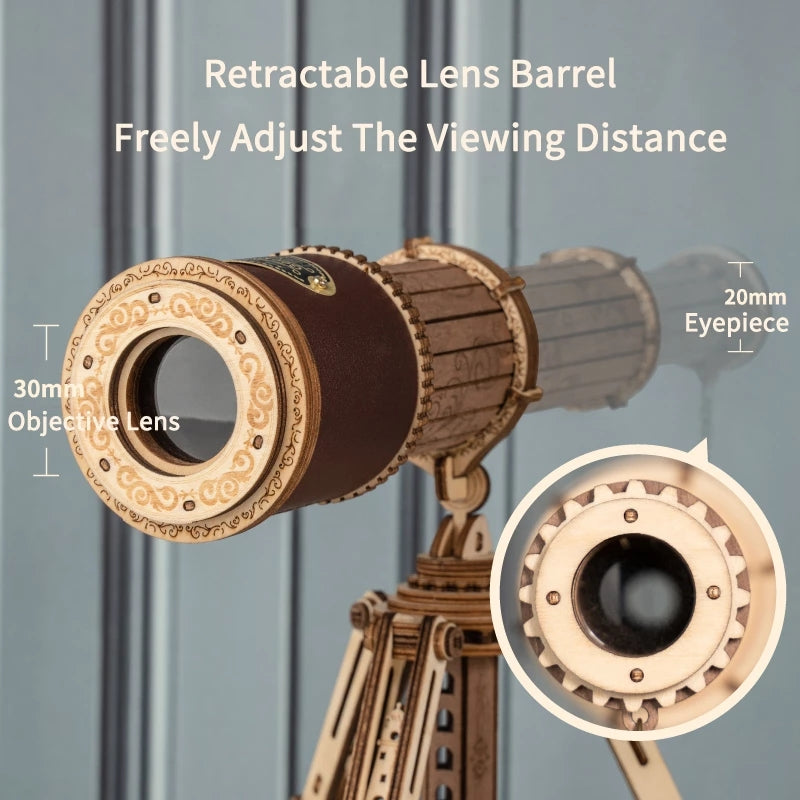 3D Wooden Telescope Puzzle