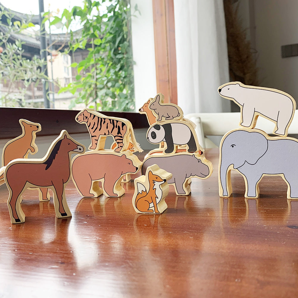 Animal Jenga Balance Building Blocks