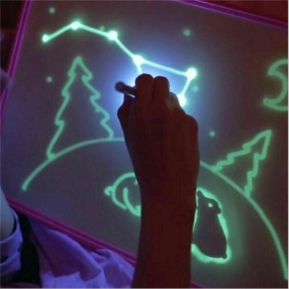 Toy Drawing Pad 3D Magic 8 Light Effects Puzzle Board Sketchpad