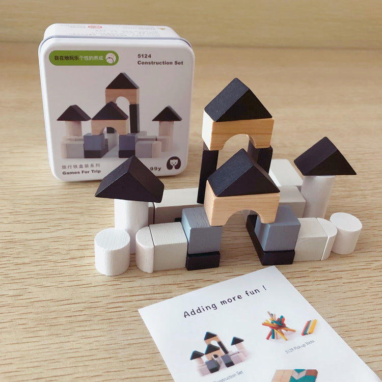 Wooden Puzzle Building Blocks