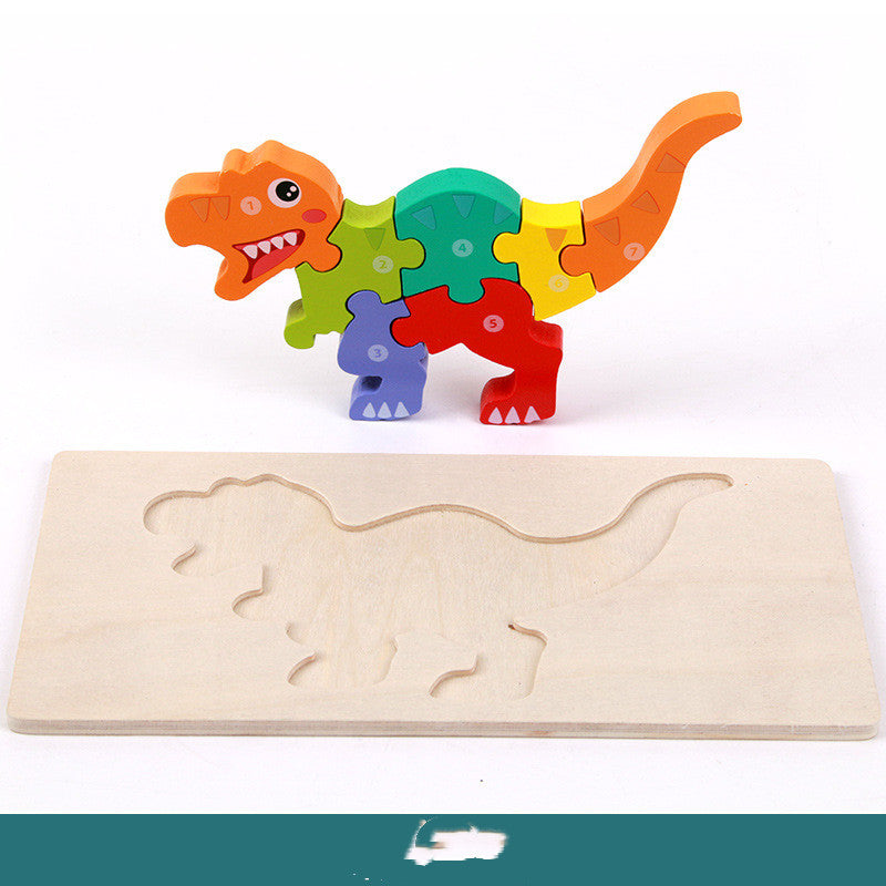 Wooden Three-dimensional Dinosaur Puzzle