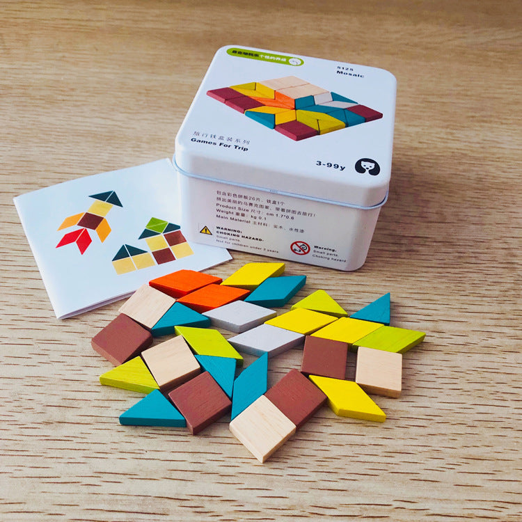 Wooden Puzzle Building Blocks