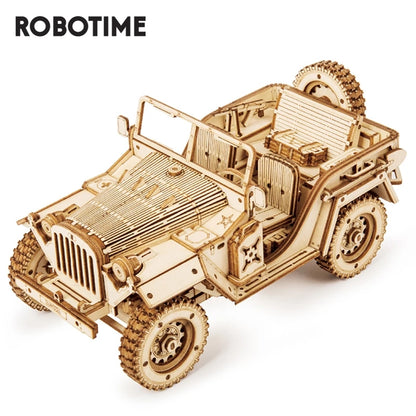 3D Wooden Army Jeep Puzzle