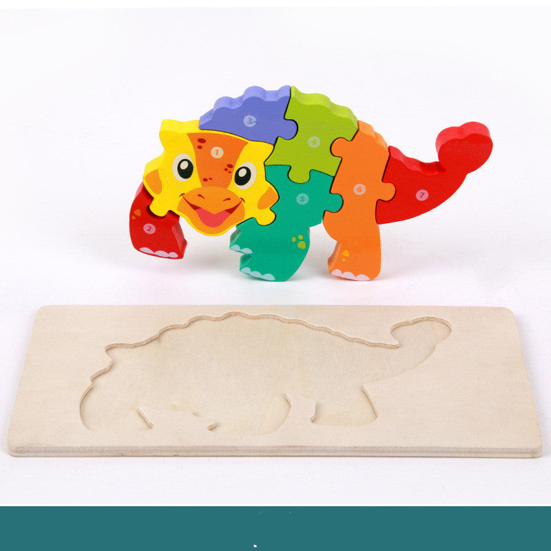 Wooden Three-dimensional Dinosaur Puzzle