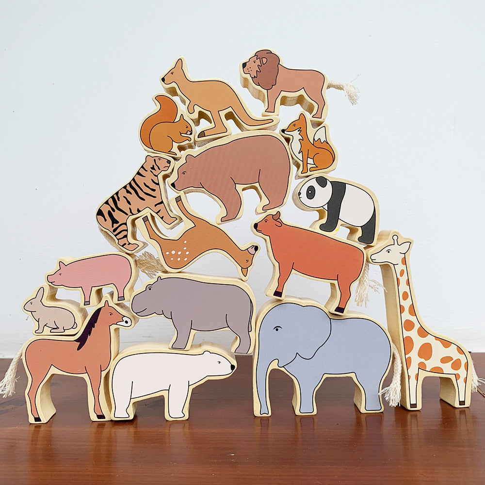 Animal Jenga Balance Building Blocks