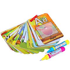 Alphabet Water Coloring Cards with 2 Magic Water Pens