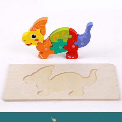 Wooden Three-dimensional Dinosaur Puzzle