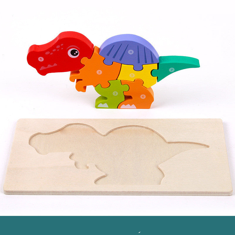 Wooden Three-dimensional Dinosaur Puzzle